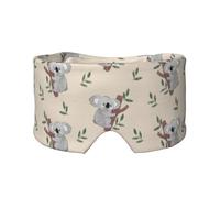 Cute Cartoon Koala Bears Pattern, Full Eye Covers Light Blocking Eye Mask Sleep Eye and Ear Muffs