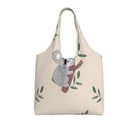 Cute Cartoon Koala Bears Pattern,Reusable Tote Bags Grocery Bags Large Capacity Canvas Shopping Shoulder bag