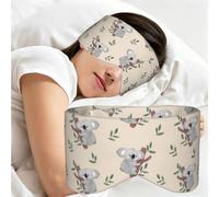 Cute Cartoon Koala Bears Pattern, Sleep Mask for Home Travel, Full Eye Covers Light Blocking Eye Mask Sleep Eye and Ear Muffs