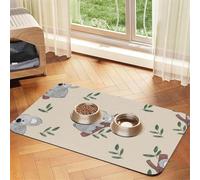 Cute Cartoon Koala Bears Pattern,Waterproof Pet Feeding Mat,PU Leather Placemats for Cat Dog Water Bowl,Food Mats,30x45cm