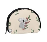 Cute Cartoon Koala Bears Pattern, Women's Storage Bag Shell Makeup Bag Small Coin Purse Shell Change Pouch