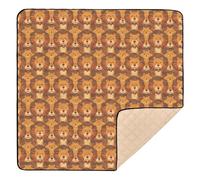 Cute Cartoon Lion Cubs Large Non-Slip Baby Play Mat for Floor Washable Infant Play Mat for Baby Toddler Infant, 50'' x 50''