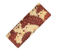 Cute Cartoon Little Hedgehog printed hot yoga mat non slip Thick 1 mm for gym non slip, with yoga mat storage tapete para ejercicio 71x26 inches