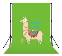 Cute Cartoon Llama Cactus Print 5×7ft Photo Backdrop, Seamless Background Cloth For Studio And Portrait Photography Wedding Party