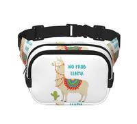 Cute Cartoon Llama Cactus Print Stylish and Practical Waist Bag,Adjustable,Perfect for Travel,and Outdoor Activities