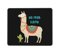 Cute Cartoon Llama Cactus Thick Desk Pad Mouse Mat with Lock Stitch Edge, Stable Non-Slip Surface for Computer Use