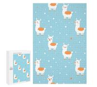 Cute Cartoon Llama Wooden Jigsaw Puzzles for Adults Funny Brain-Teasing Game Idea Puzzle Gift