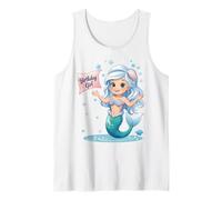 Cute Cartoon Mermaid for Toddlers Kids Youth Girls Birthday Tank Top