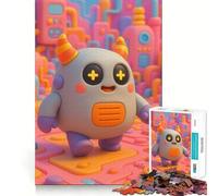 Cute Cartoon Monster in Candy Land for Adults 1000 Piece Jigsaw Puzzle Mindful Game Quality Print Happy Challenge Unique Gift (50x75cm)