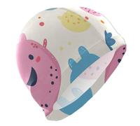 Cute Cartoon Monsters large swimming for ladies Short Hair waterproof swim caps for women swimming Hair Protection and Drag Reduction gorras para natacion mujer