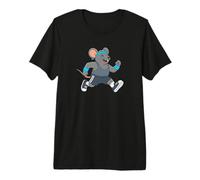Cute Cartoon Mouse Running Marathon Sprinting Premium T-Shirt