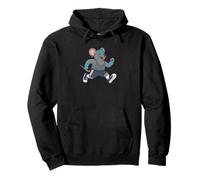 Cute Cartoon Mouse Running Marathon Sprinting Pullover Hoodie