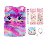 Cute Cartoon Notebook, Plush Diary Novelty Journals Learning Study Notes Fun Creative Writing Drawing Pads Kawaii School Supplies Gifts for Girls Boys Kids and Teacher 160 Pages (Tie Dyed Cat)