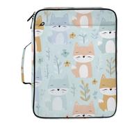 Cute Cartoon on The Prairie Fox File Folder Organizer 7 Pockets A4 Letter Size with Zipper Closure for Home Office Travel Receipt Organizer carpetas de