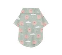 Cute Cartoon on The Prairie Pig Summer Dog Shirts Collared Polo T-Shirts Button Up Soft, Lightweight, and Breathable Pet Clothes Puppy Sweatshirt Perfect for Everyday Wear, and Photoshoots 5XL