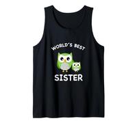 Cute Cartoon Owl Family Pride Typography Art Tank Top