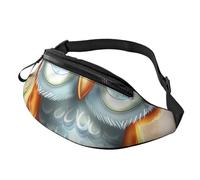 Cute Cartoon Owl Printed Personalized Waist Bag, Lightweight and Versatile Crossbody Bag for Everyday and Outdoor Adventures