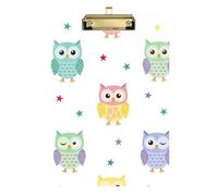 Cute Cartoon Owl White Clipboard Cute Clipboard Letter Size Clipboards, A4 Letter Size 12.5 x 9 Inches Gold Clip