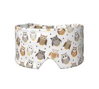 Cute Cartoon Owls, Full Eye Covers Light Blocking Eye Mask Sleep Eye and Ear Muffs