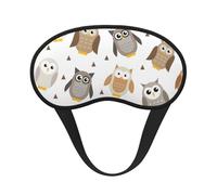 Cute Cartoon Owls, Full Eye Covers Light Blocking Eye Masks Blackout Sleep Eye Muffs