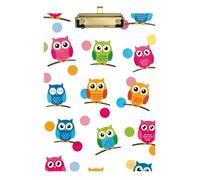 Cute Cartoon Owls White Clipboards Writing Clipboard Cute Decorative Letter Size Clipboards with Low Profile Metal Clip for Nurses, Lawyers, Doctor Offices