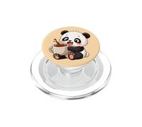 Cute Cartoon Panda Coffee Lover PopSockets PopGrip for MagSafe
