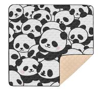 Cute Cartoon Panda Large Non-Slip Baby Girl Play mat for Indoor Outdoor Waterproof Foldable Infant Play Mat for Babies Infants Toddlers, 50'' x 50''tapete para juegos de