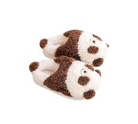 Cute Cartoon Panda Plush Slippers Warm Winter Shoes Cozy Fluffy Cotton Footwear Soft Indoor House Slipper with Adorable Bear Design for Home Bedroom Dorm Funny Novelty Comfort