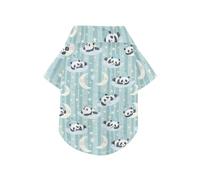 Cute Cartoon Pandas Moon Strips Summer Dog Shirt Vest Button Up Breathable Cool Short Sleeve Pet T-Shirt Doggy Sweatshirt Puppy Kitten Perfect for Everyday Wear, and Photoshoots 5XL