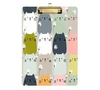 Cute Cartoon Paradise Cat Flower 9x12 clipboard Waterproof for Football Softball Coaching Tablas para escribir Size 9 x 12