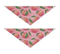 Cute Cartoon Peach Pink Dog Grooming Bandanas Bulk Unique Shape Adjustable Fit Scarf Handkerchief Cute Pet Accessories for Dogs Cats