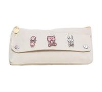 Cute Cartoon Pencil For Case Large Capacity Pencil Pouch Portable Large Storage Canvas Bag For Adults Students Te Canvas Case With Zipper Cute Pouch Capacity Portable Multifunction Pen Bag With Girls