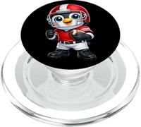 Cute Cartoon Penguin American Football Player PopSockets PopGrip for MagSafe