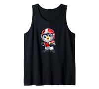Cute Cartoon Penguin American Football Player Tank Top