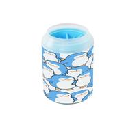 Cute Cartoon Penguin Blue Reusable Dog Foot Washer Soft Silicone Brush Pets Bathing Brush for Small Medium Large Breed Dogs/Cats