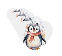 Cute Cartoon Penguin Car Air Fresheners Cards Set of 4 Pieces Personalized Car Fresheners Gifts for Men Women Auto Aromatherapy Tablets Hanging Scented Cards for Wardrobe Bathroom