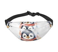Cute Cartoon Penguin Fanny Pack for Men Women Belt Bag Fashion Waist Bag Everywhere Crossbody Bag Wallet Hip Bum Bag with Adjustable Strap Waterproof Chest Bag for Travel Hiking Sports, Black, One