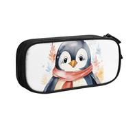Cute Cartoon Penguin Pencil Case, Zip Smooth Pencil Case, Portable Pencil Case Large School Stationery Storage Bag, Make-Up Bag