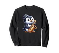 Cute Cartoon Penguin Saxophonist Jazz Music Sweatshirt