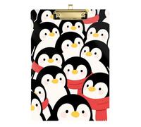 Cute Cartoon Penguin Winter Acrylic Legal Size Plastic clipboard Standard Letter A4 Size Waterproof for Nursing Student Trade Quest Gold 12x9in Tablas para escribir