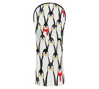 Cute Cartoon Penguin Winter Golf Club Cover Set Pu Leather with Interchangeable No. Tags for Driver Fairway Hybrid Wood