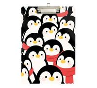 Cute Cartoon Penguin Winter Pediatric Nurse clipboards Hard Board for 5th Grade Classroom Essentials for Teachers Size 9 x 12 Silver