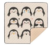 Cute Cartoon Penguins Soft Thick Baby Play Mat for Floor Non-Toxic Padded Play Mat for Babies Infants Toddlers, 50'' x 50''