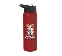 Cute Cartoon Pet Dog Breed Cool I Wanna be a Fox Terrier Stainless Steel Insulated Water Bottle