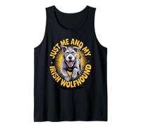 Cute Cartoon Pet Dog Breed Just me and My Irish Wolfhound Tank Top