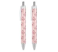 Cute Cartoon Pig Pattern Ballpoint Pens Fine Point (0.5mm) Retractable Smooth Writing Pens Black Ink Gel Pens 1 PCS pattern 1663