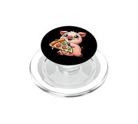 Cute Cartoon Pig Pizza Lover Funny PopSockets PopGrip for MagSafe