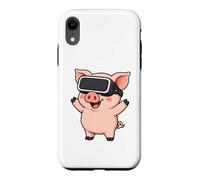 Cute Cartoon Pig Virtual Reality Gamer Design Case for iPhone XR