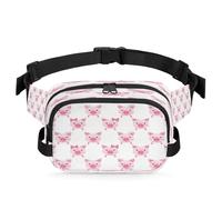 Cute Cartoon Pig Waist Bag Multifunction Pack for Travel Sport Running Fanny Pack Bumbag Pouch Purse Belt Bag for Women Men Kids Girls Boys