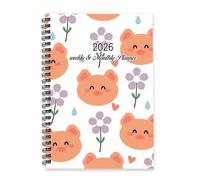 Cute Cartoon Pigs 2026 Diary A5 To Do List Notebook Personal Planner 2026 Pretty Notebooks for Women Diary Planner for Christian Week To View Monthly Year with Dotted Line Note Page Slim